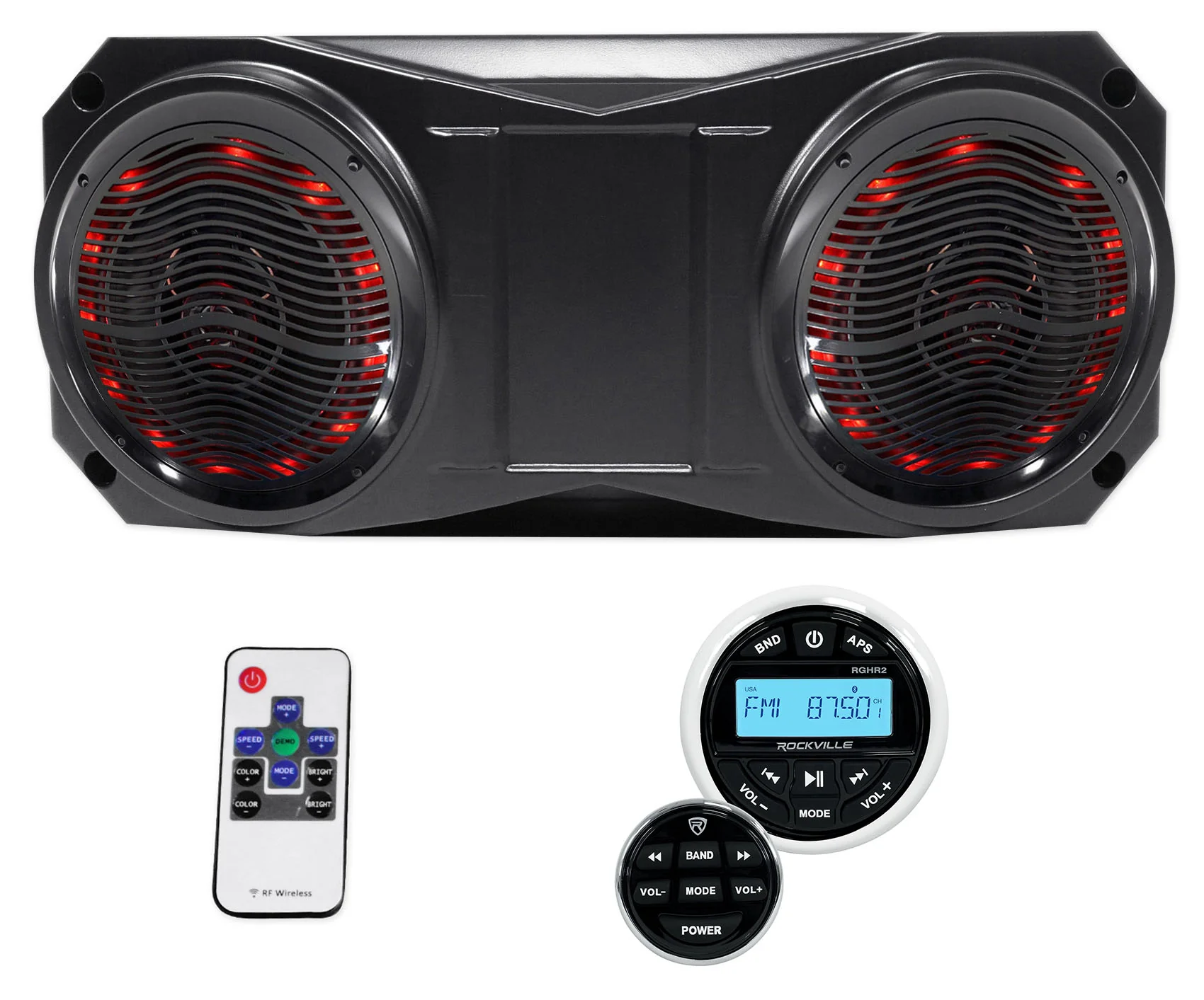Overhead 6.5" LED Pod + Marine Gauge Receiver Bundle