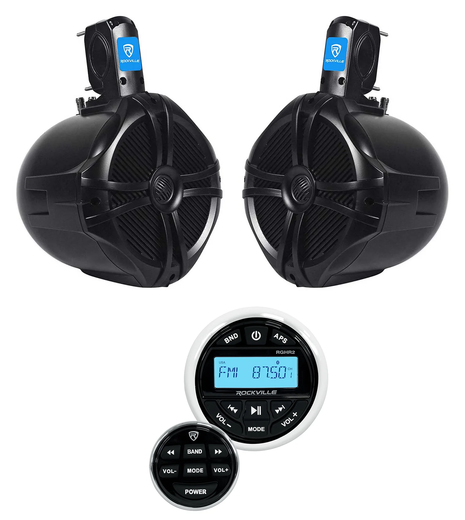 RWB80B Black 2-Pack + Marine Gauge Receiver Bundle