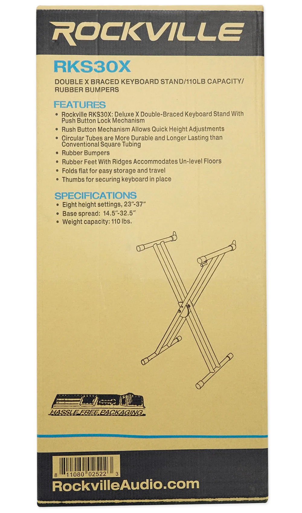 RKS30X Keyboard Stand + White Scrim + RockPAR50 White Bundle - Image 7