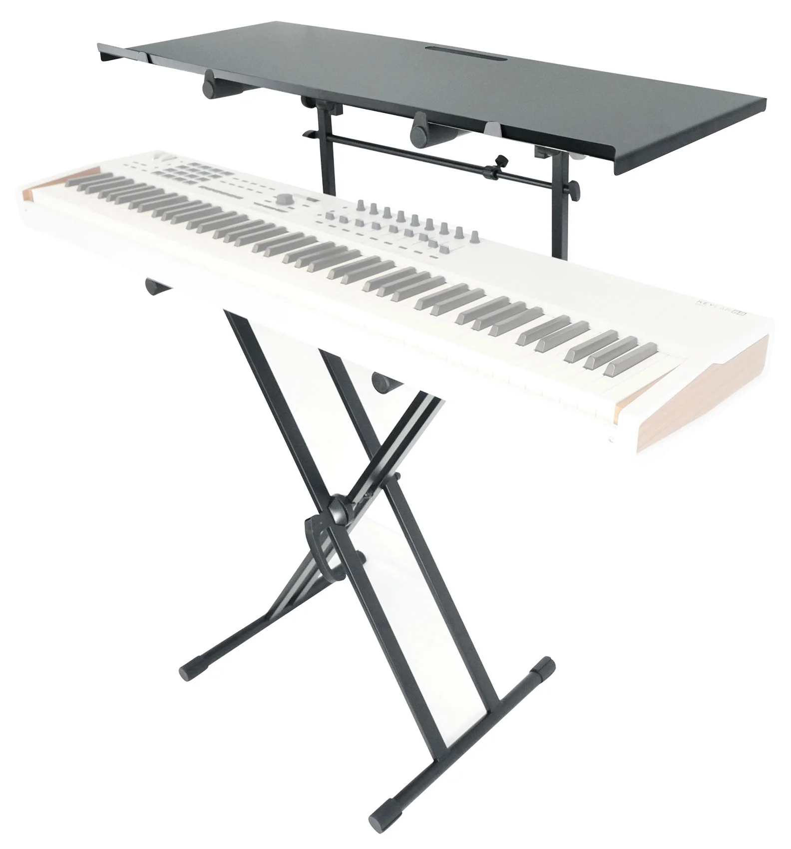 RKS42X 2-Tier X-Stand + Z-SHELF Utility Shelf Bundle
