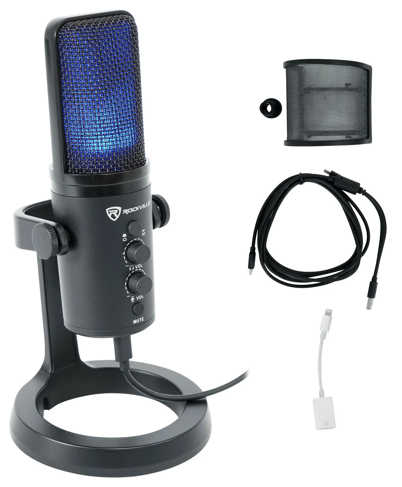 ROCK-STREAM PRO Mic + PRO-M50 Studio Headphones Bundle - Image 12