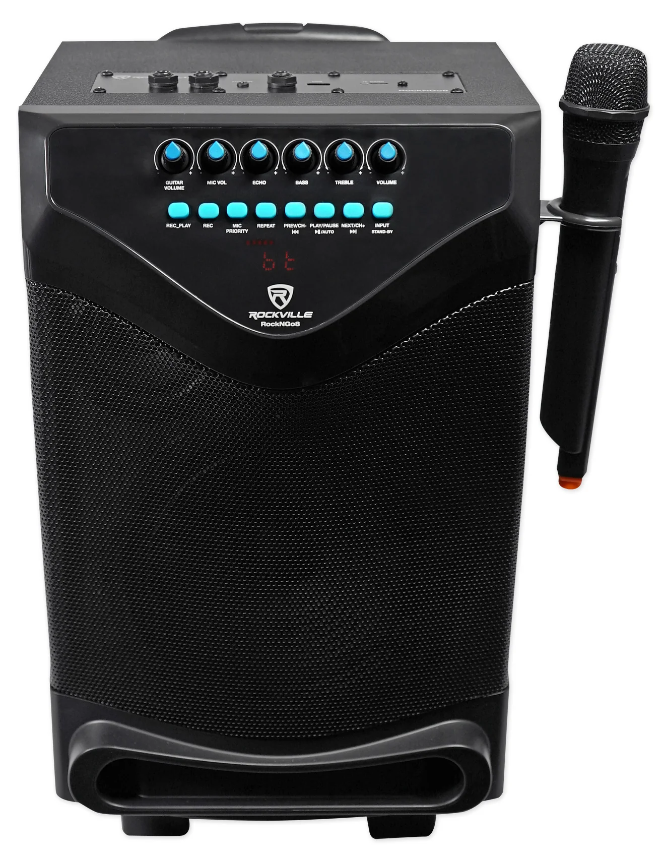 ROCKnGo 8 Portable Karaoke Speaker + Wireless Microphone Bundle - Image 3