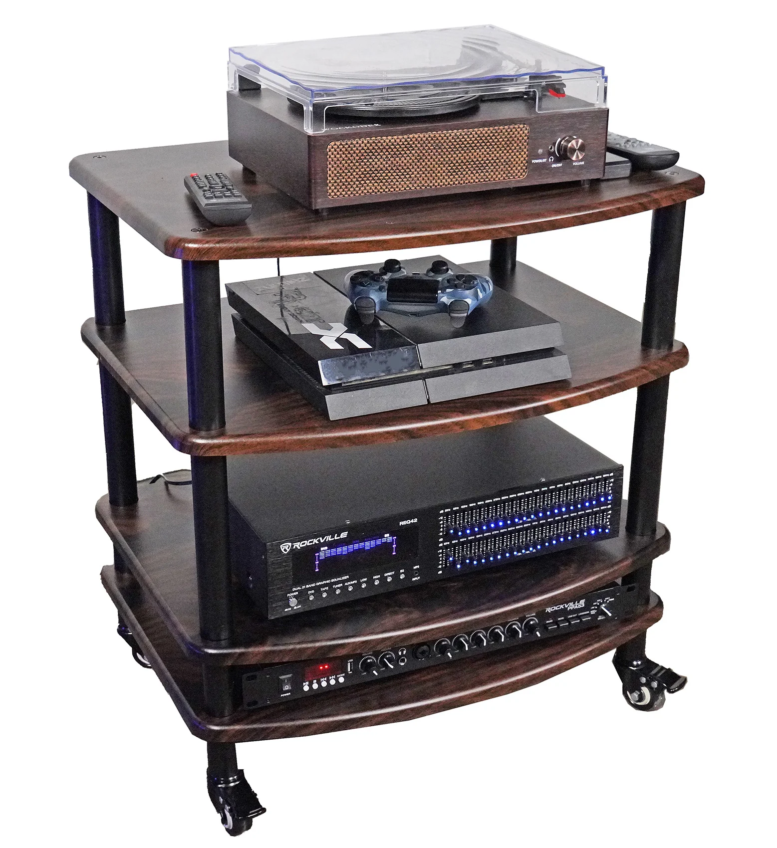 RockShelf 68D Dark Wood 2-Pack + SS28D Stands + FLX Dark Wood Bundle - Image 25