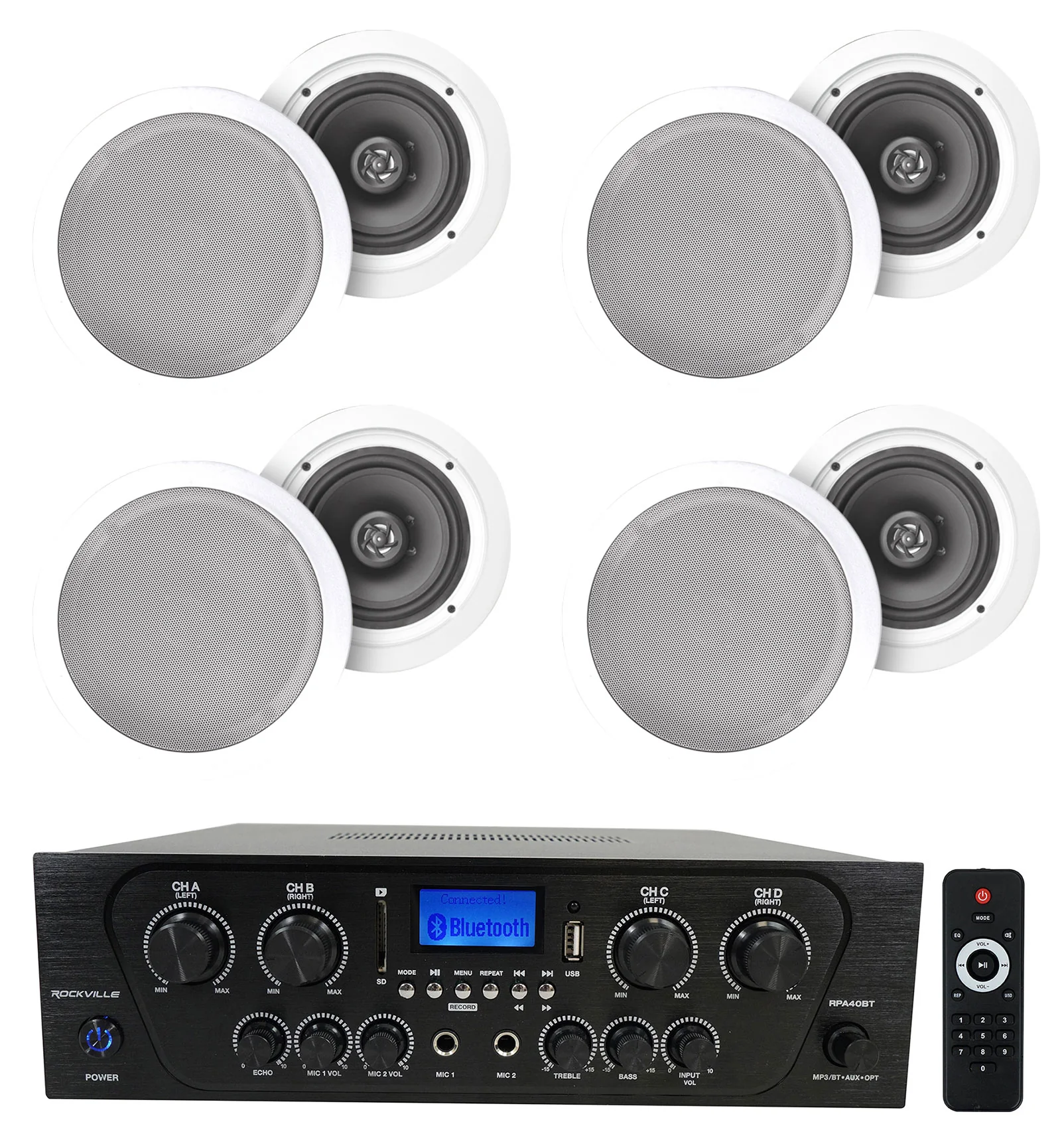 RPA40BT + HC85 White 8-Pack Bundle