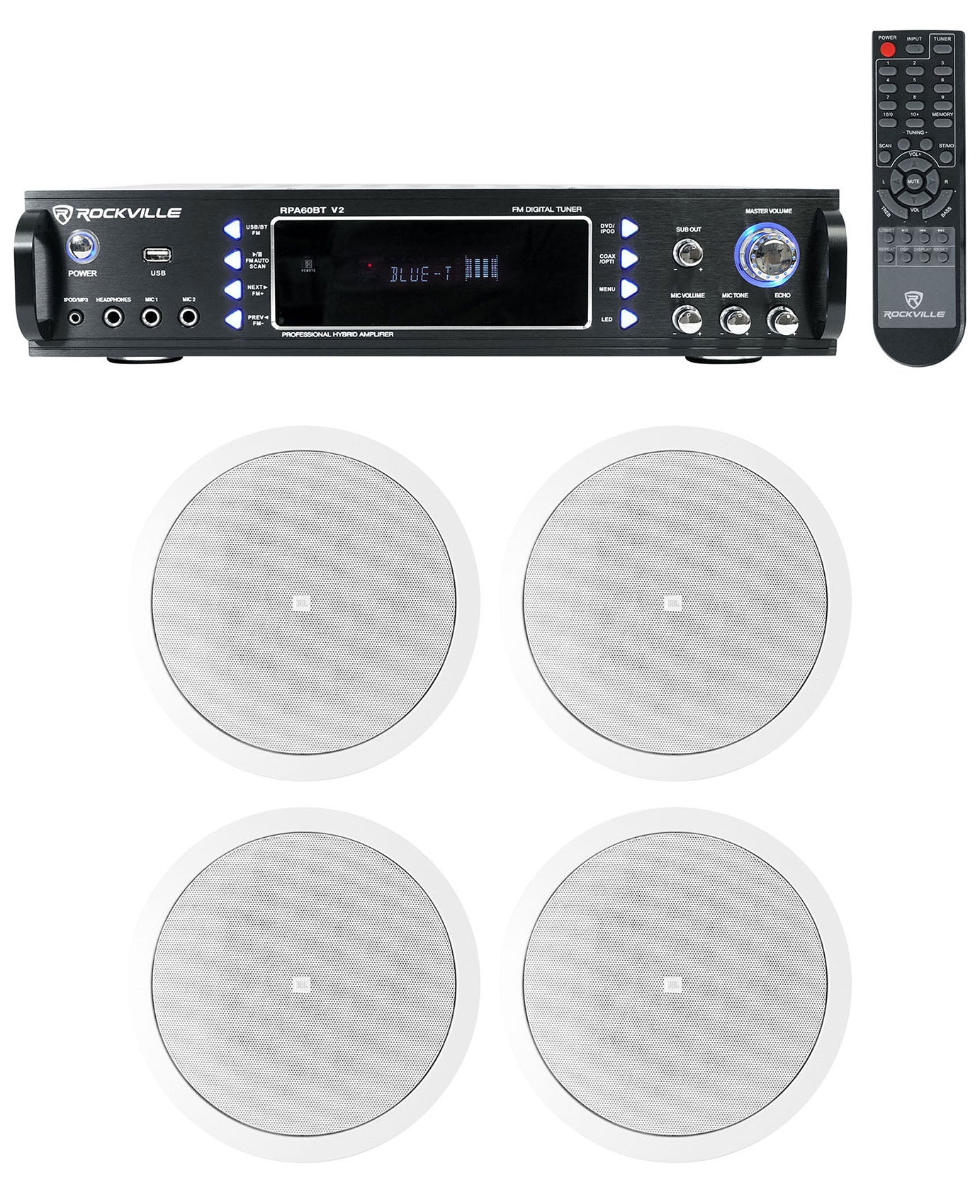 RPA60BT + Control 26C White 4-Pack Commercial Bundle