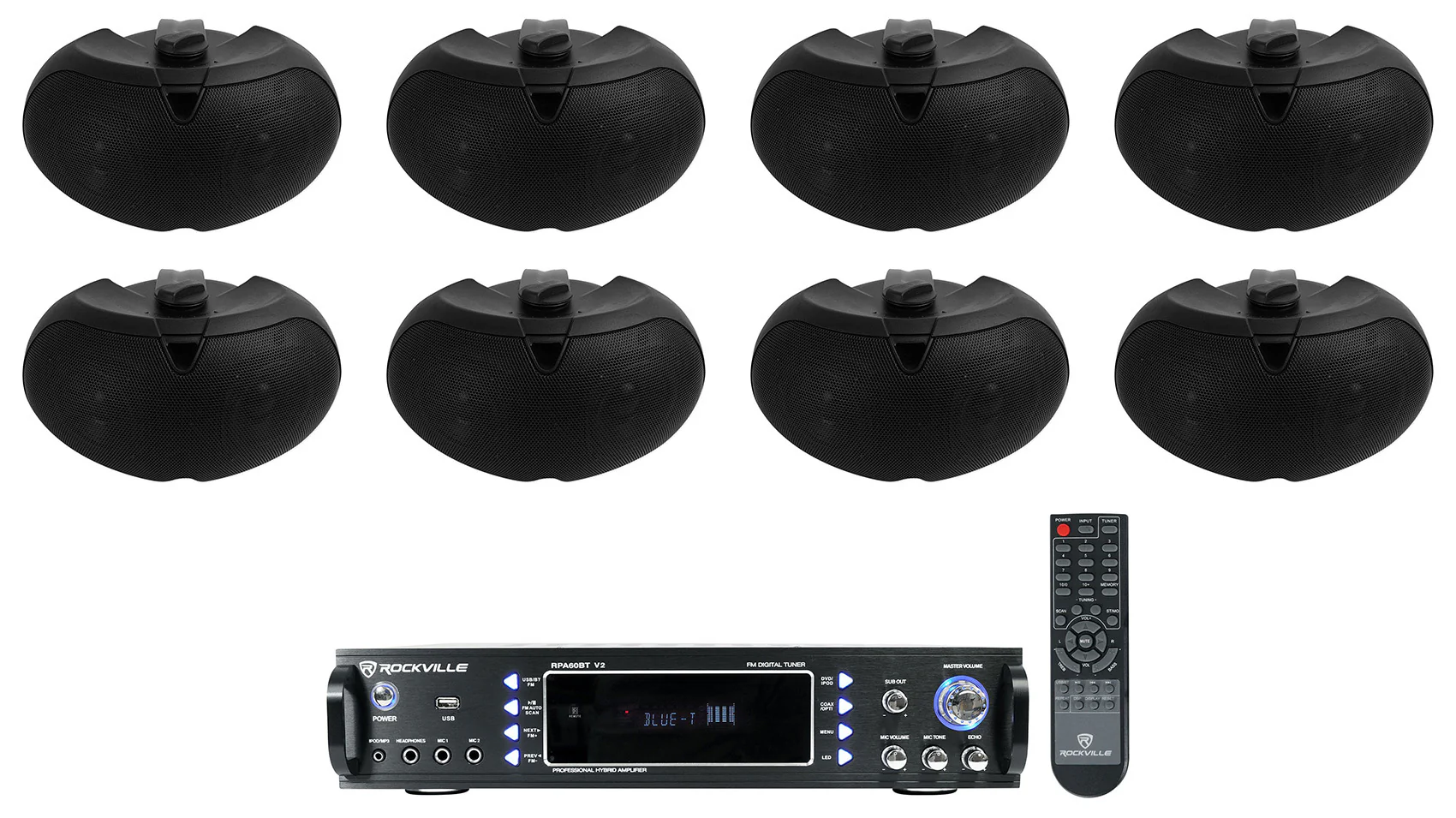 RPA60BT + D4-16 Black 8-Pack Bundle
