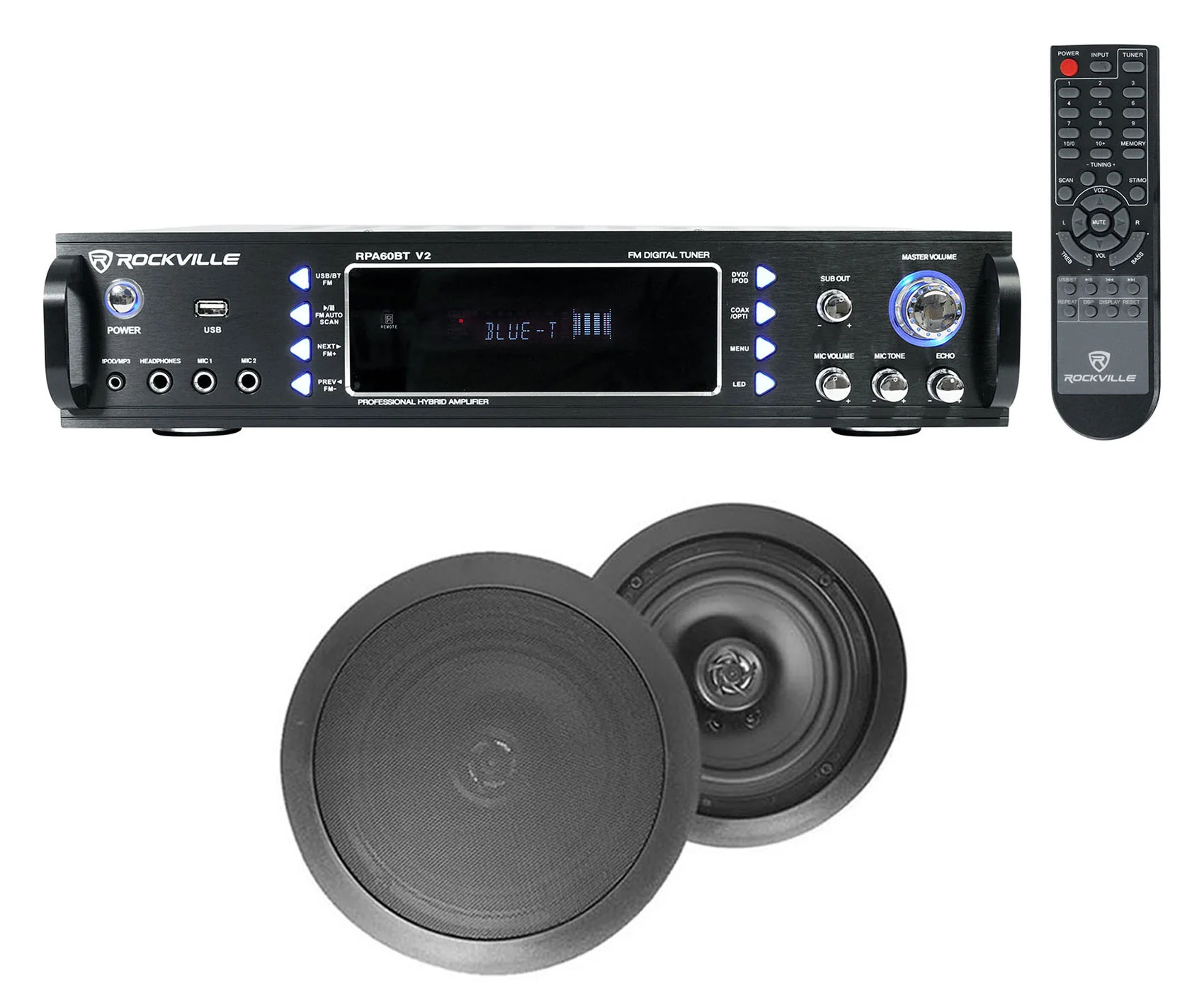 HC85 Black 2-Pack + RPA60BT Bluetooth Receiver Bundle