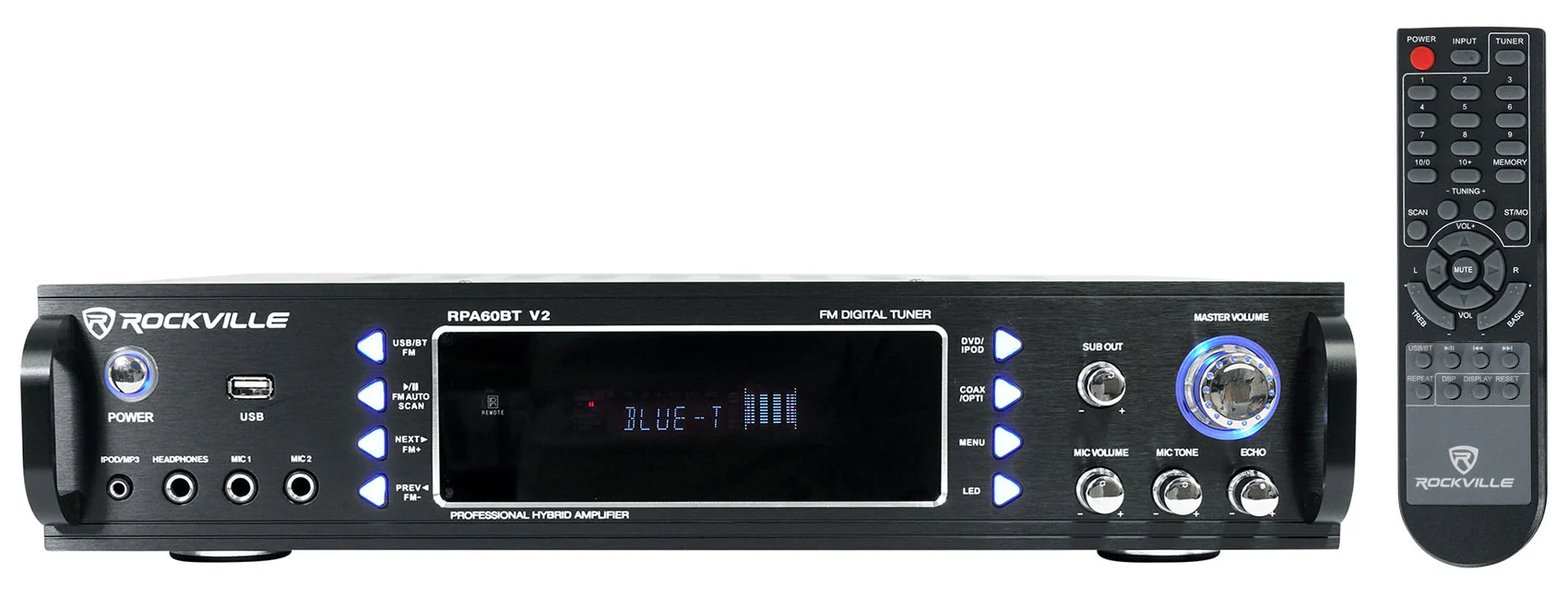 RPA60BT Receiver + Rock Shaker 8 Black Subwoofer Bundle - Image 6