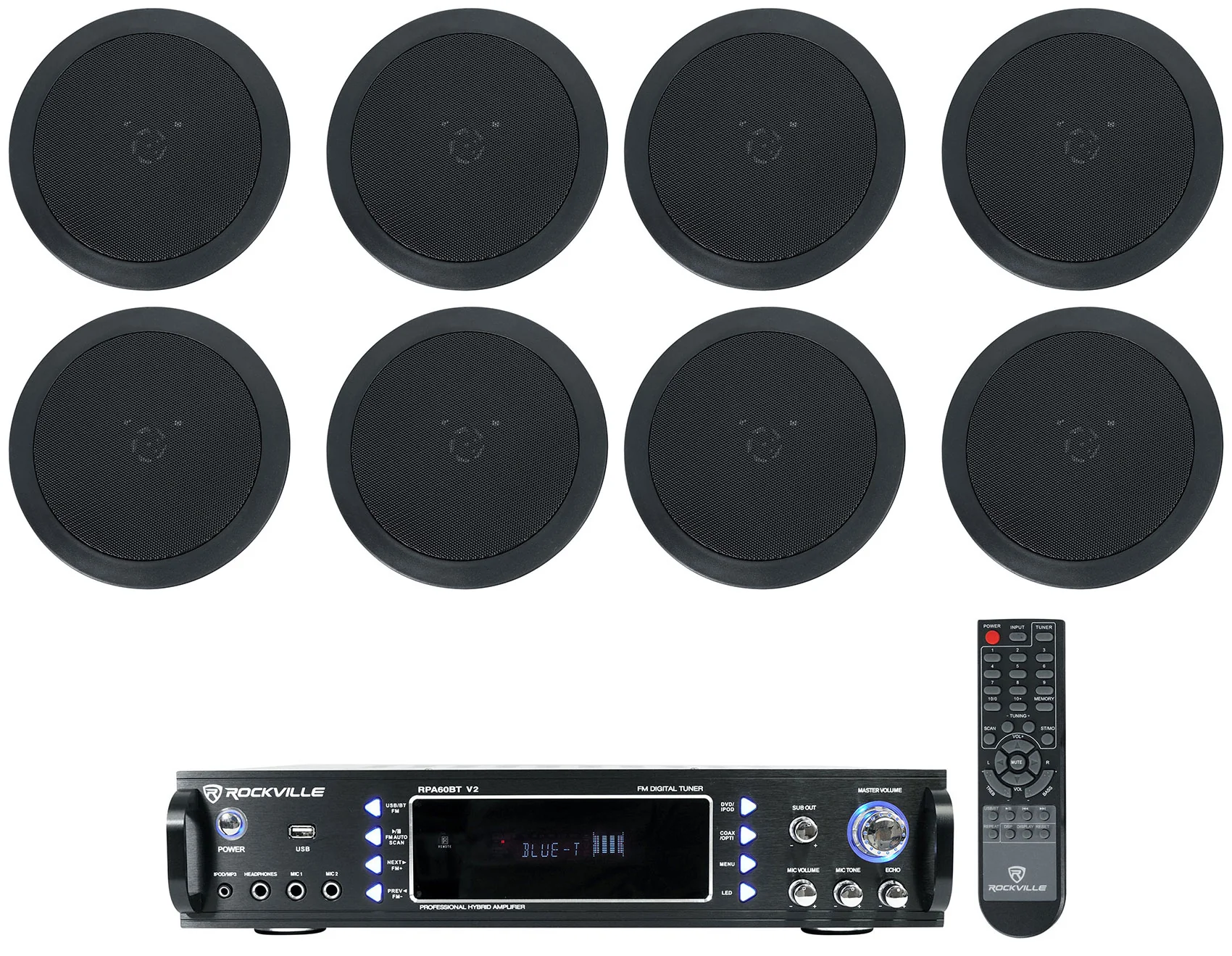 RPA60BT V2 + HC55-16 Black 8-Pack Bundle