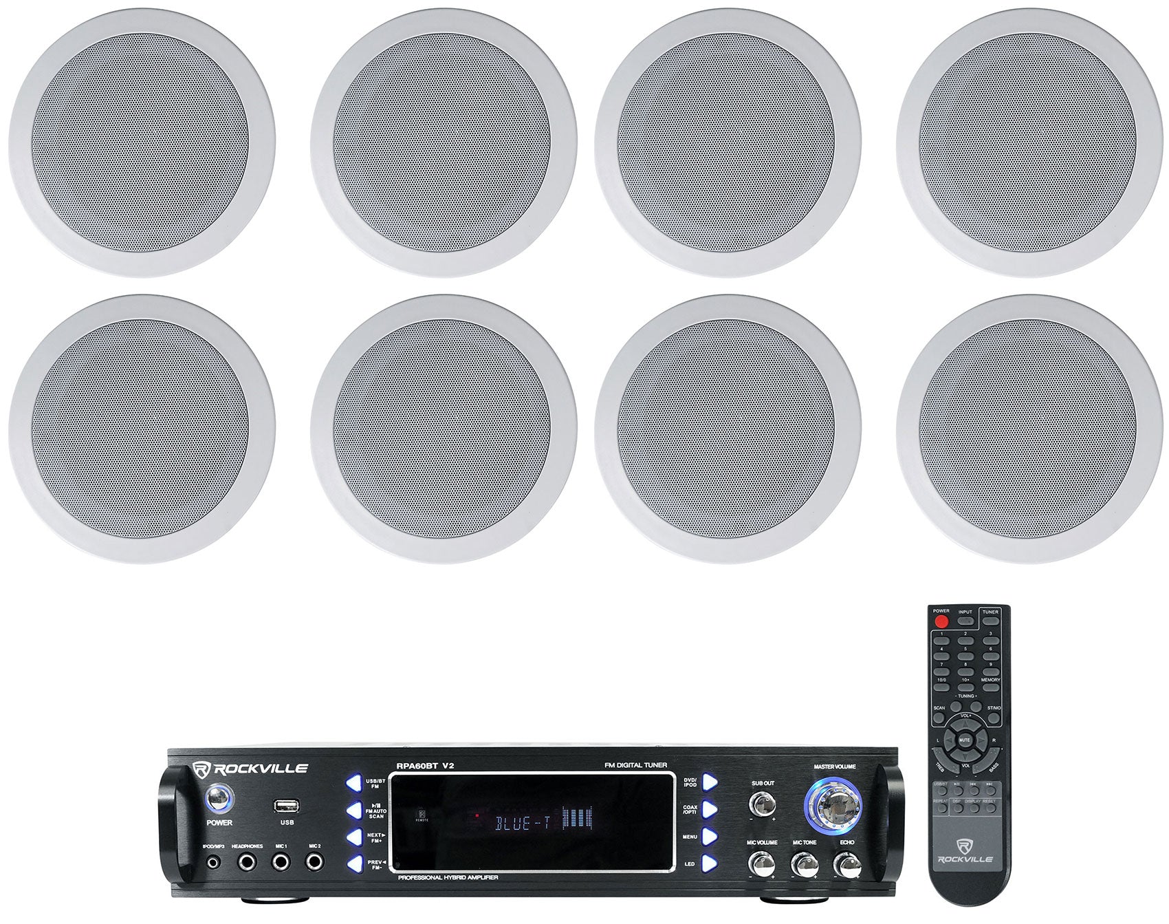 RPA60BT V2 + HC55-16 White 8-Pack Bundle
