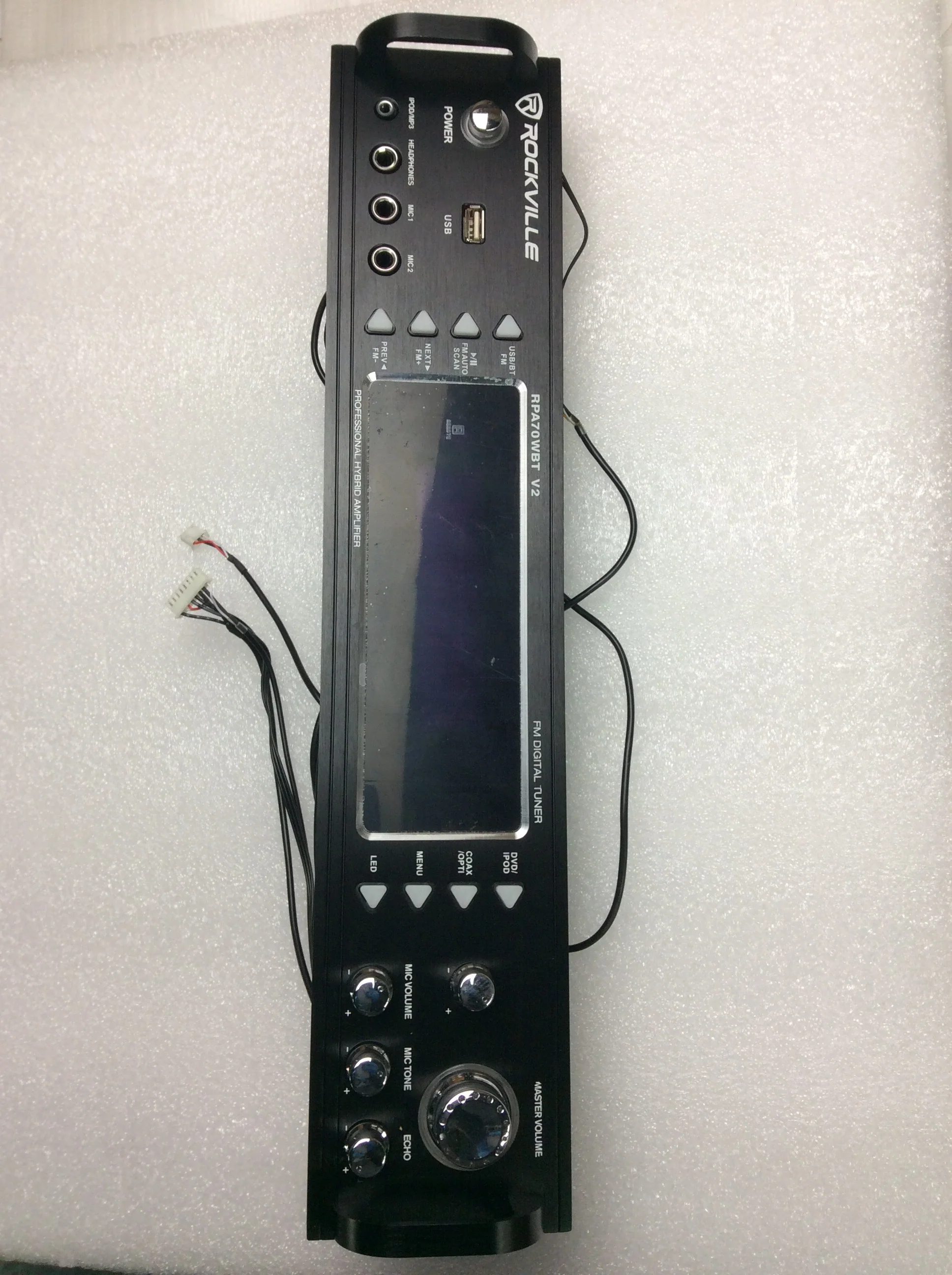 RPA70WBT COMPLETE FRONT PANEL WITH CONTROLS, DISPLAY, INPUTS, MP3 MODULE