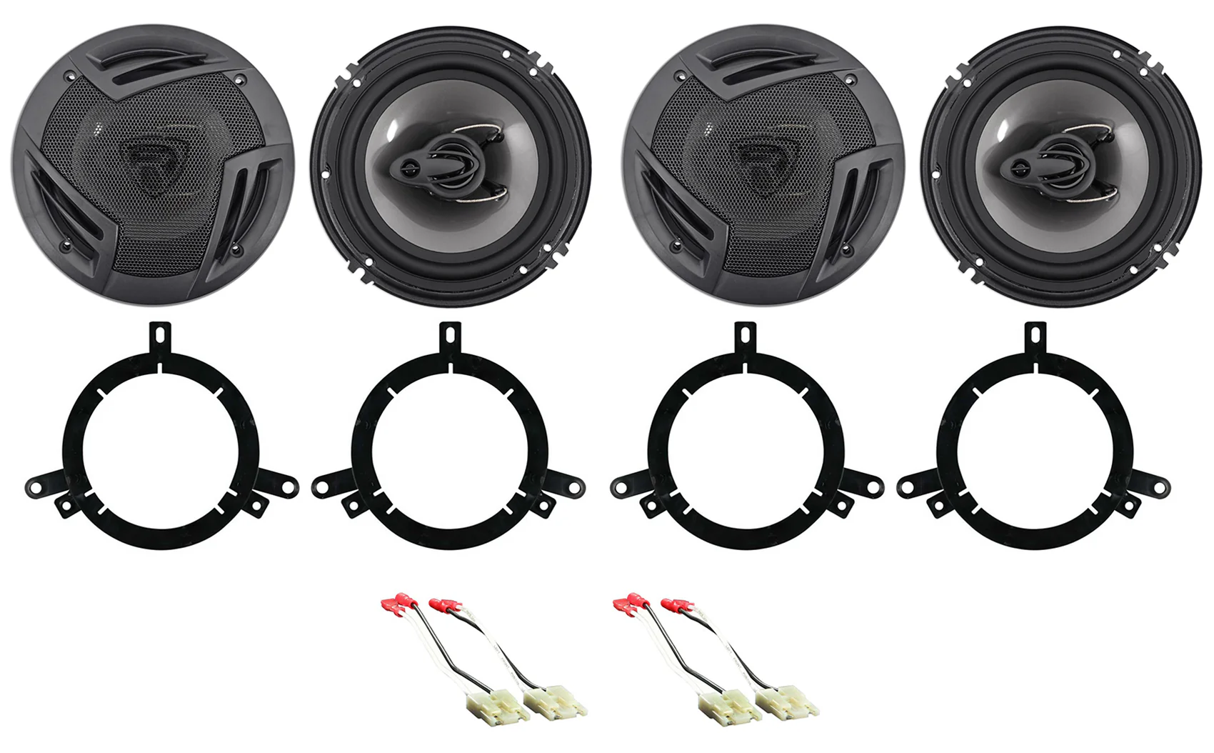 RV6.3A 2-Pack + Metra Speaker Harness & Bracket Bundle