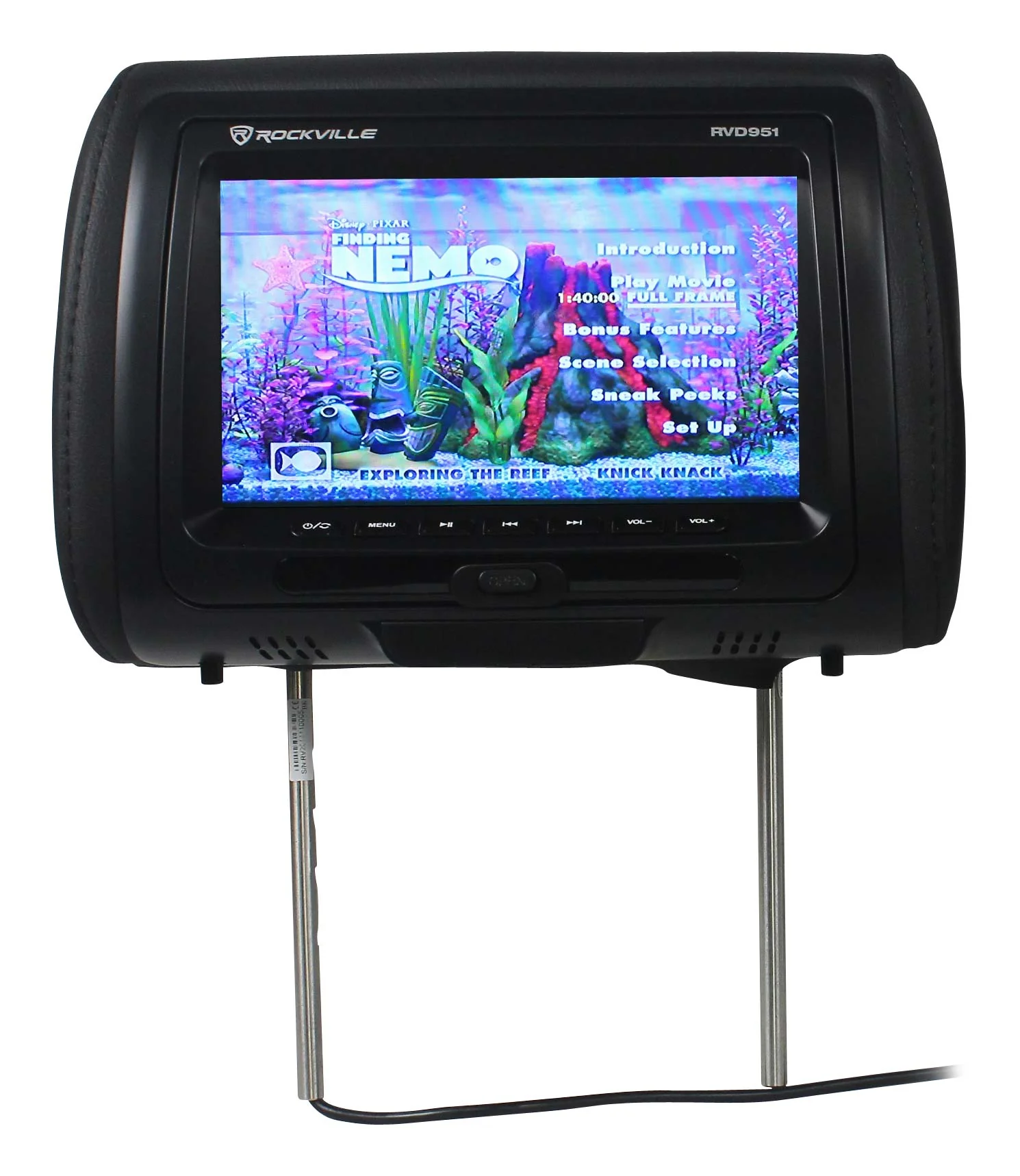 9" Headrest Monitors Black + Dual IR Headphones Bundle - Image 3