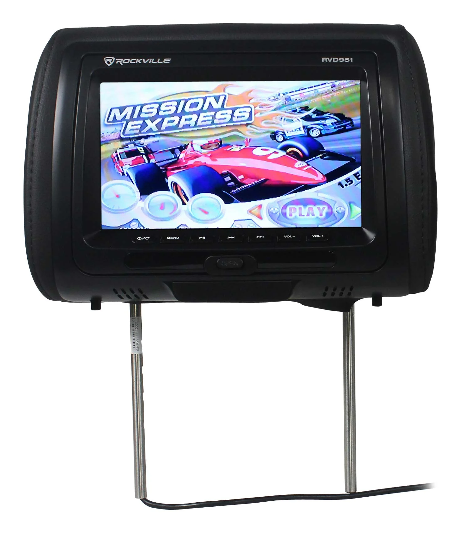 9" Headrest Monitors Black + Dual IR Headphones Bundle - Image 6