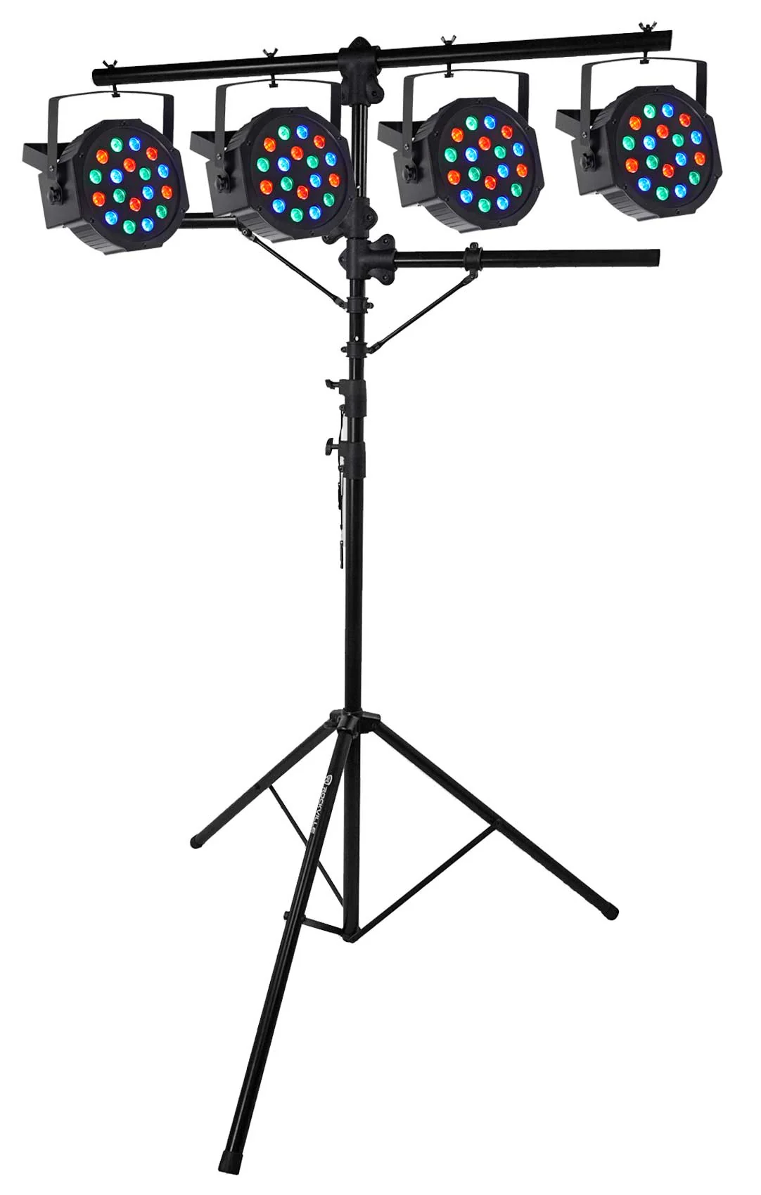 RVLS1 Lighting Tree Stand + RockPAR50 Wash Light 4-Pack Bundle