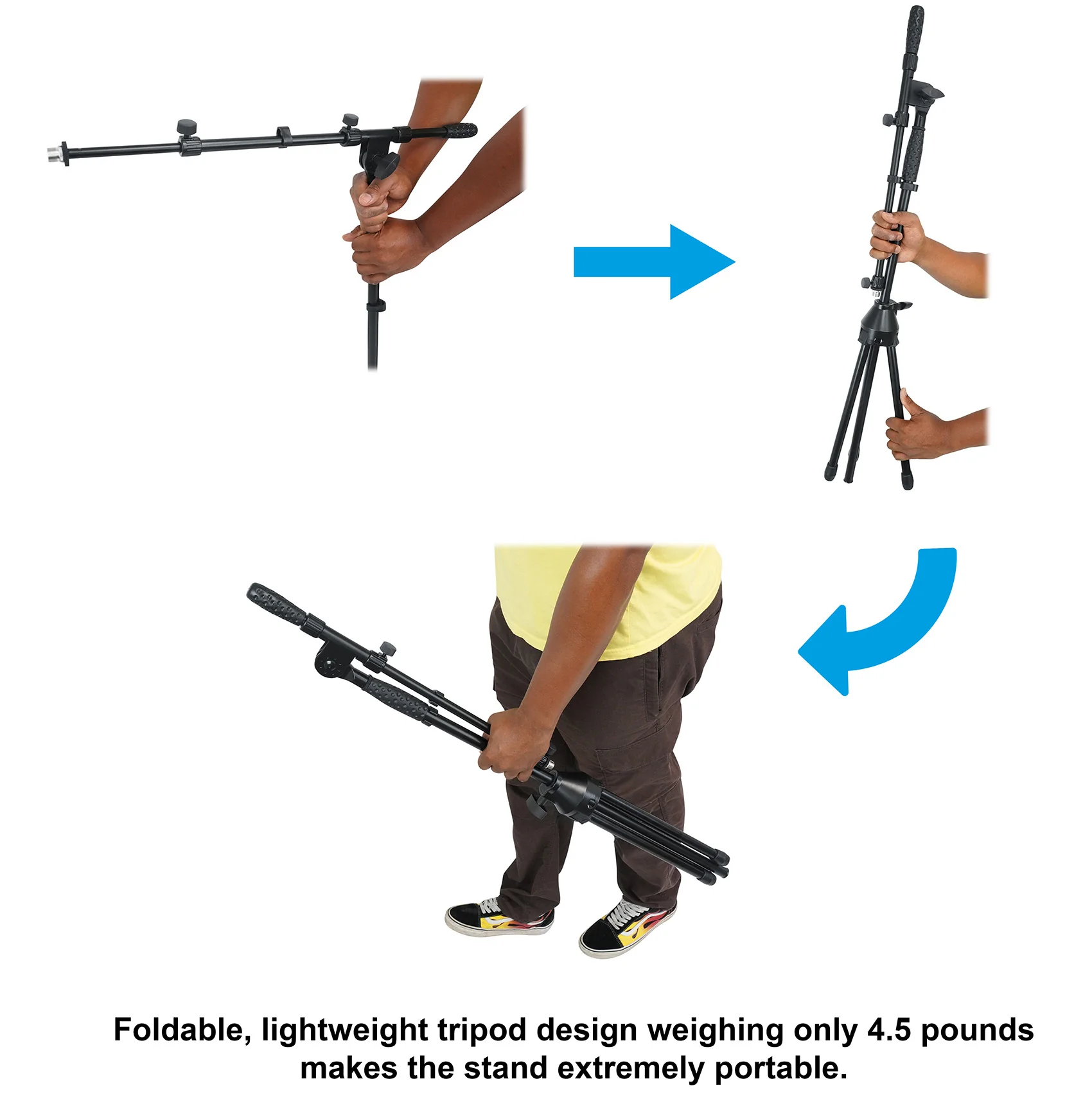 RVMIC1 Tripod Mic Stand + iStand 44 Mount + Karaoke Mic Bundle - Image 4