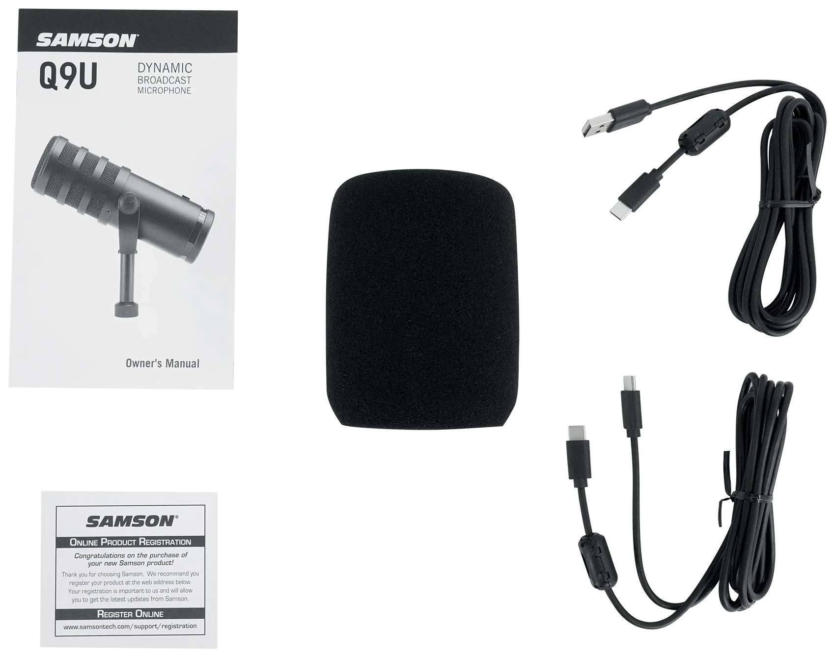 SAMSON SAQ9U USB/Analog Dynamic Broadcasting Recording Microphone+Mic Boom Arm - Image 6