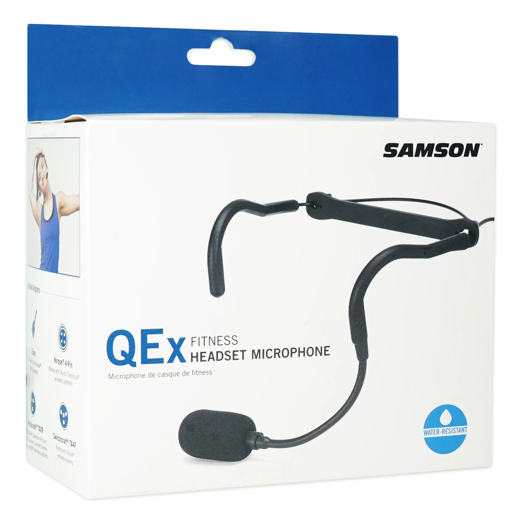 Samson QEX Fitness Headset Microphone Mic++Case+Headphones For Yoga/Spin/Pilates - Image 7