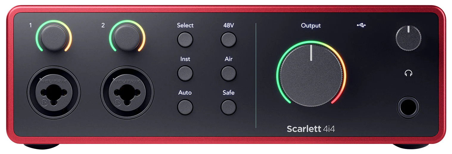 Focusrite Scarlett 4i4 4th Gen USB Recording Audio Interface + Mic + Headphones - Image 5