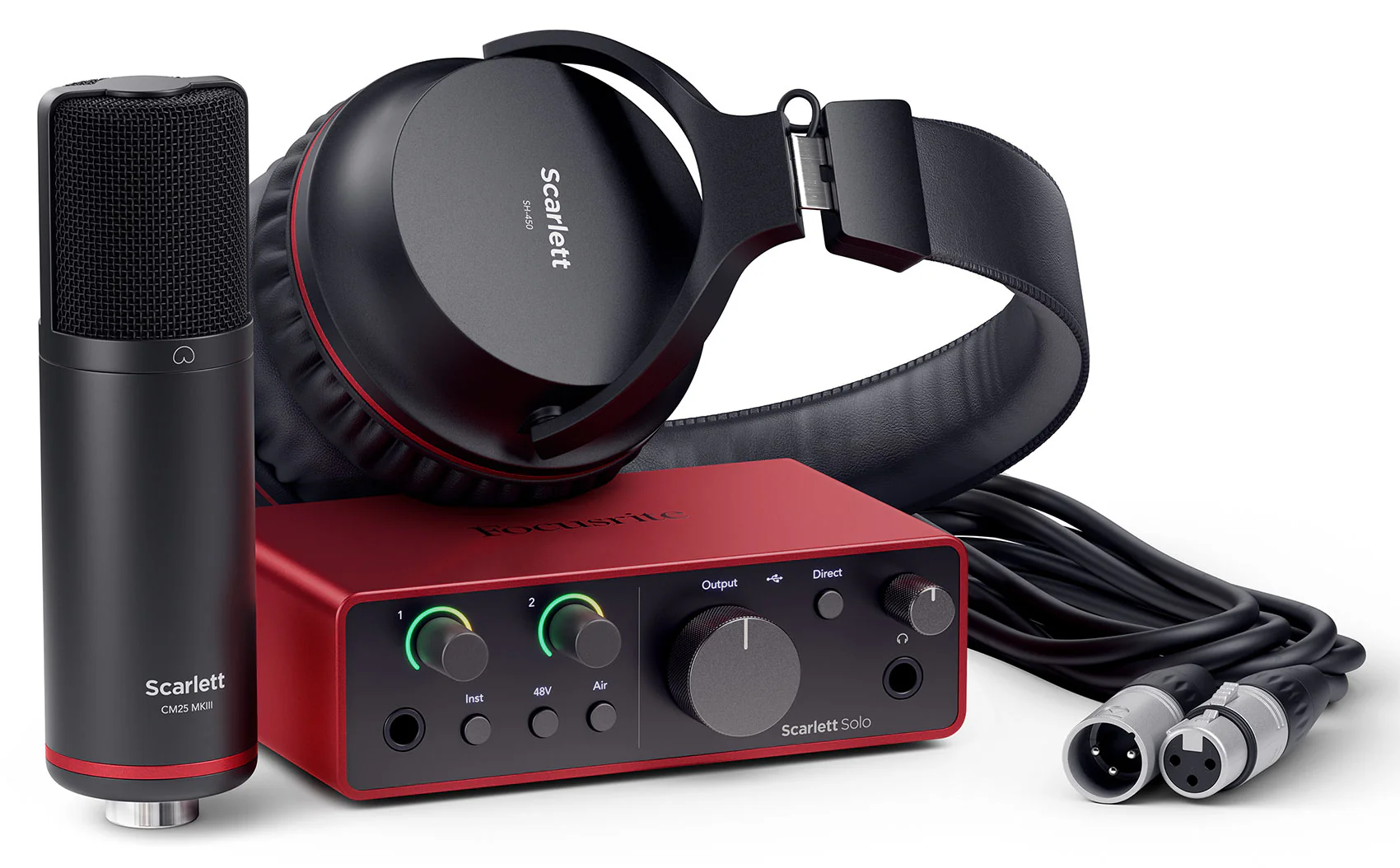 Focusrite Scarlett Solo Studio 4th Gen Recording Interface+Mic+Stand+Pop Filter - Image 2