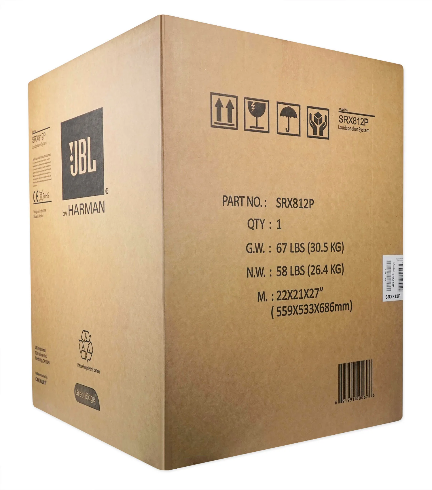 JBL SRX812P 12" 2000 Watt Powered 2-Way DJ PA Speaker Monitor w/DSP/Bluetooth - Image 18