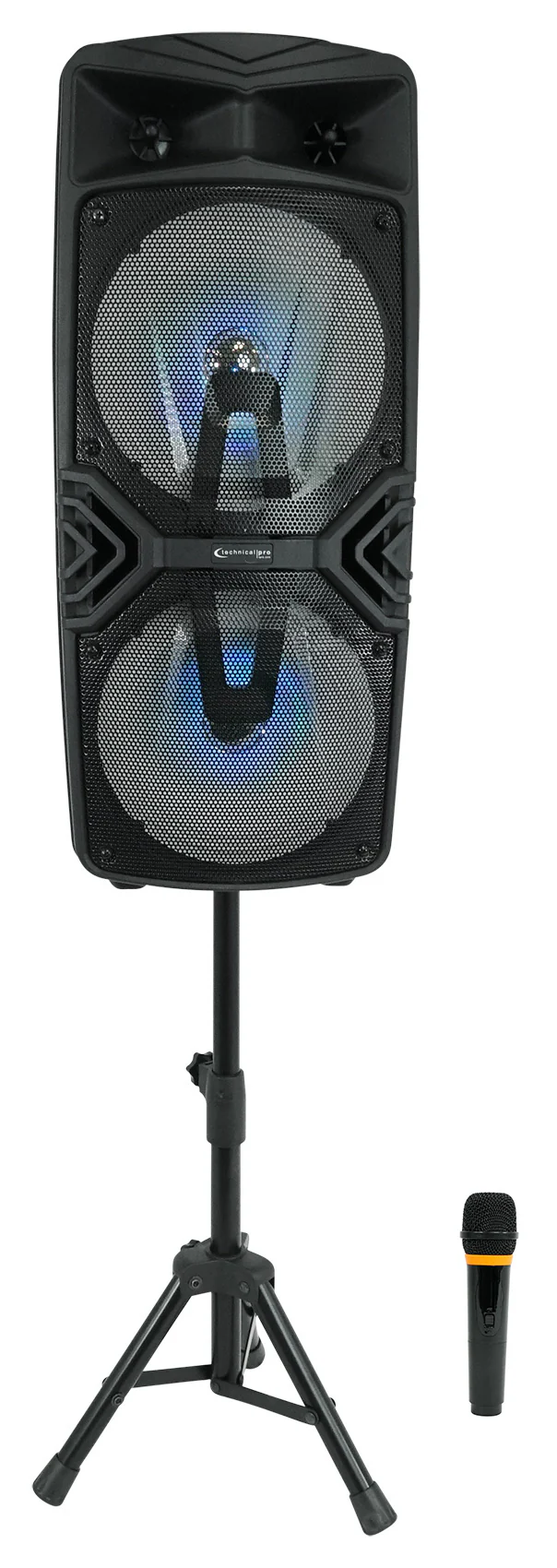 Technical Pro Dual 8" Rechargeable Karaoke Machine System Bundle with Stand & (2) Microphones - Image 6