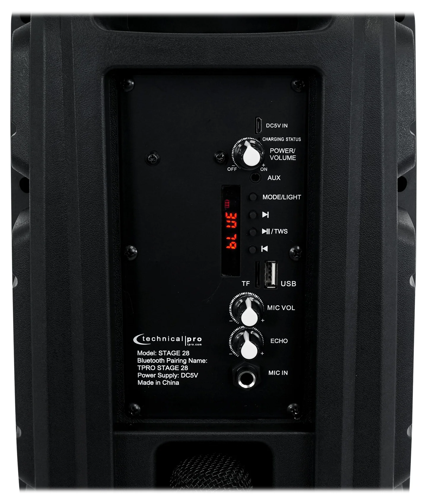 Technical Pro Dual 8" Rechargeable Karaoke Machine System Bundle with Stand & 3) Wireless Mics - Image 10