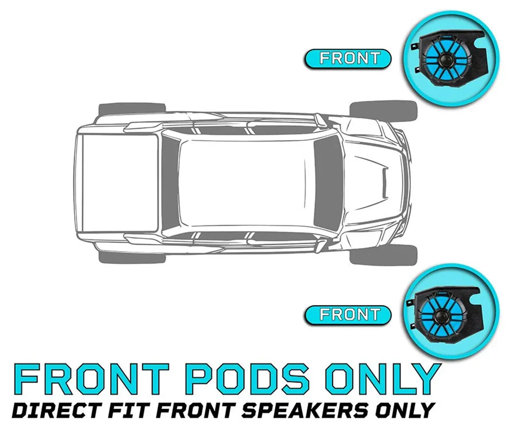 Memphis TLN65FE Speakers in Pod Enclosures+Tower Speakers Fits Honda Talon 2019+ - Image 19