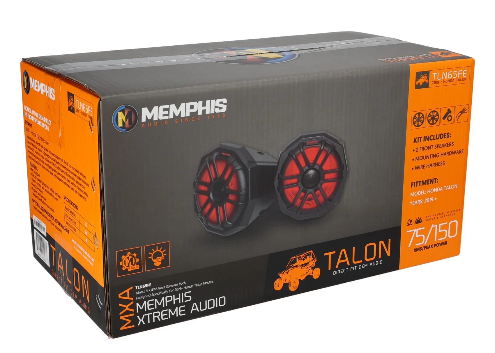 Memphis TLN65FE Speakers in Pod Enclosures+Tower Speakers Fits Honda Talon 2019+ - Image 20