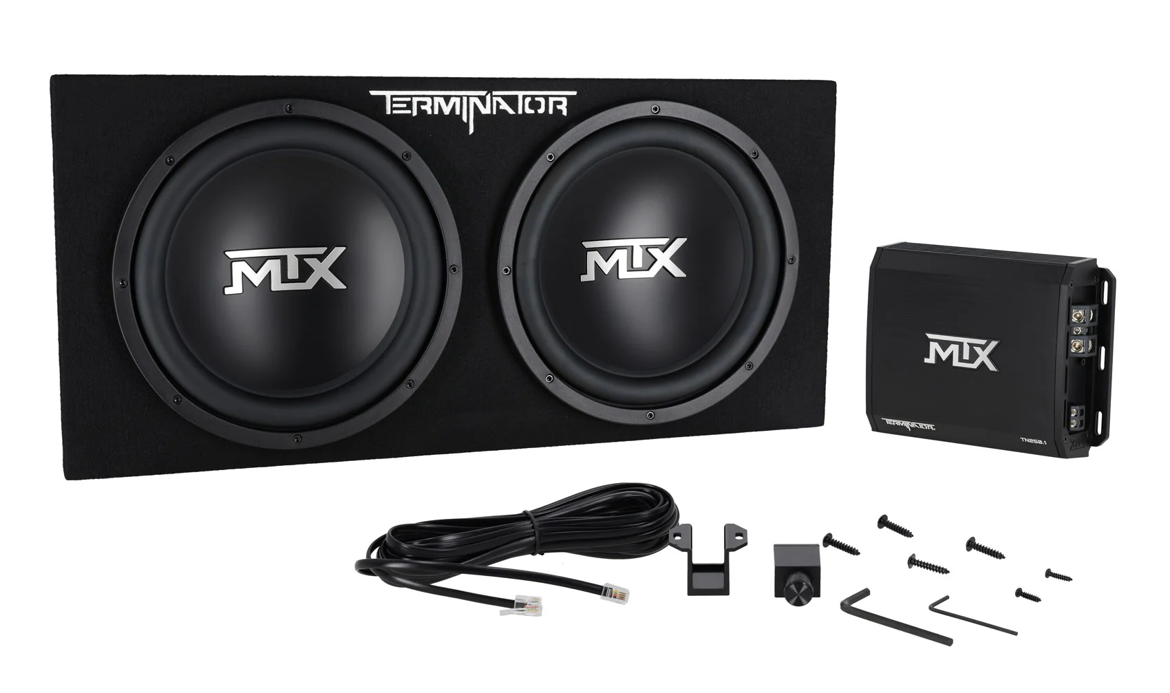 MTX Terminator Dual 12 Subwoofer System + Rockville RWK81 & RXC2D Bundle - Image 13