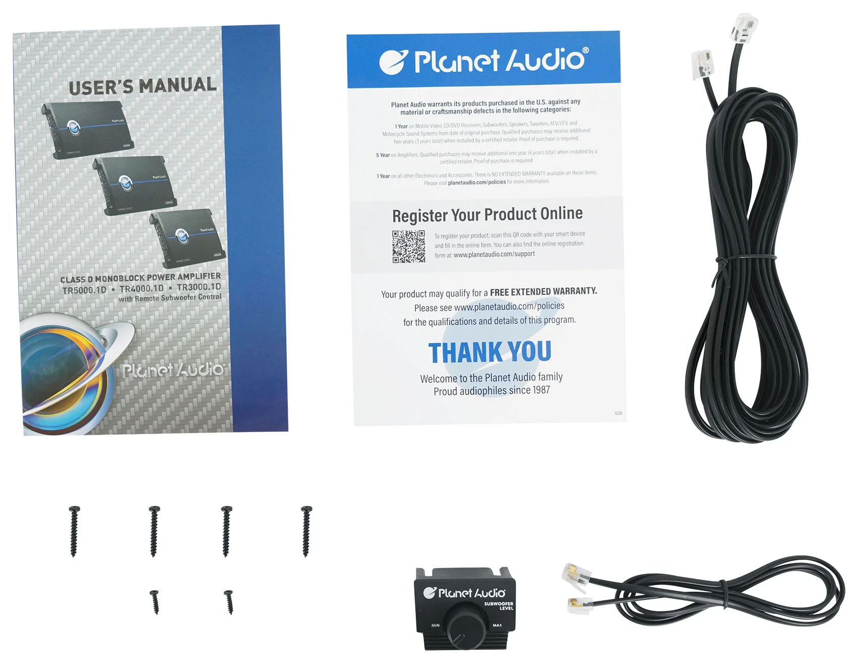 Planet Audio TR4000.1D 4000 Watt Class D 1-Ohm Mono Car Amplifier+Amp Kit - Image 13