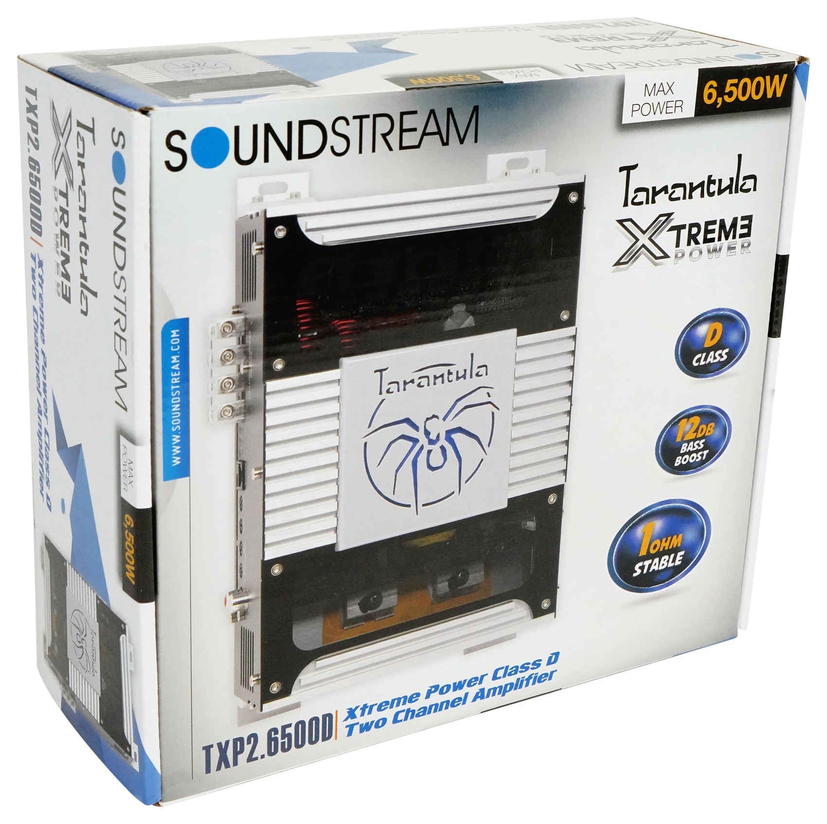 Soundstream TXP2.6500D 6500 Watt 2-Channel Class D Car Audio Amplifier+Amp Kit - Image 2