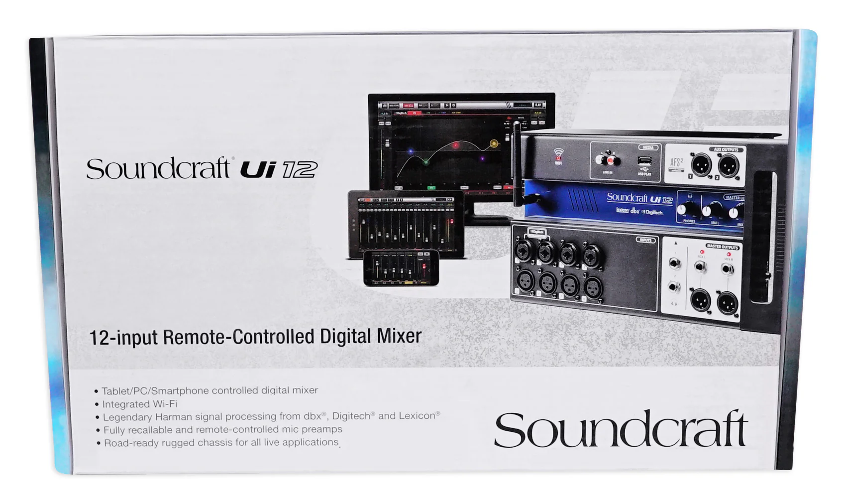 Soundcraft Ui12 Digital Mixer w/Wifi+App Control+Recording Ui 12+Snake Cable - Image 6