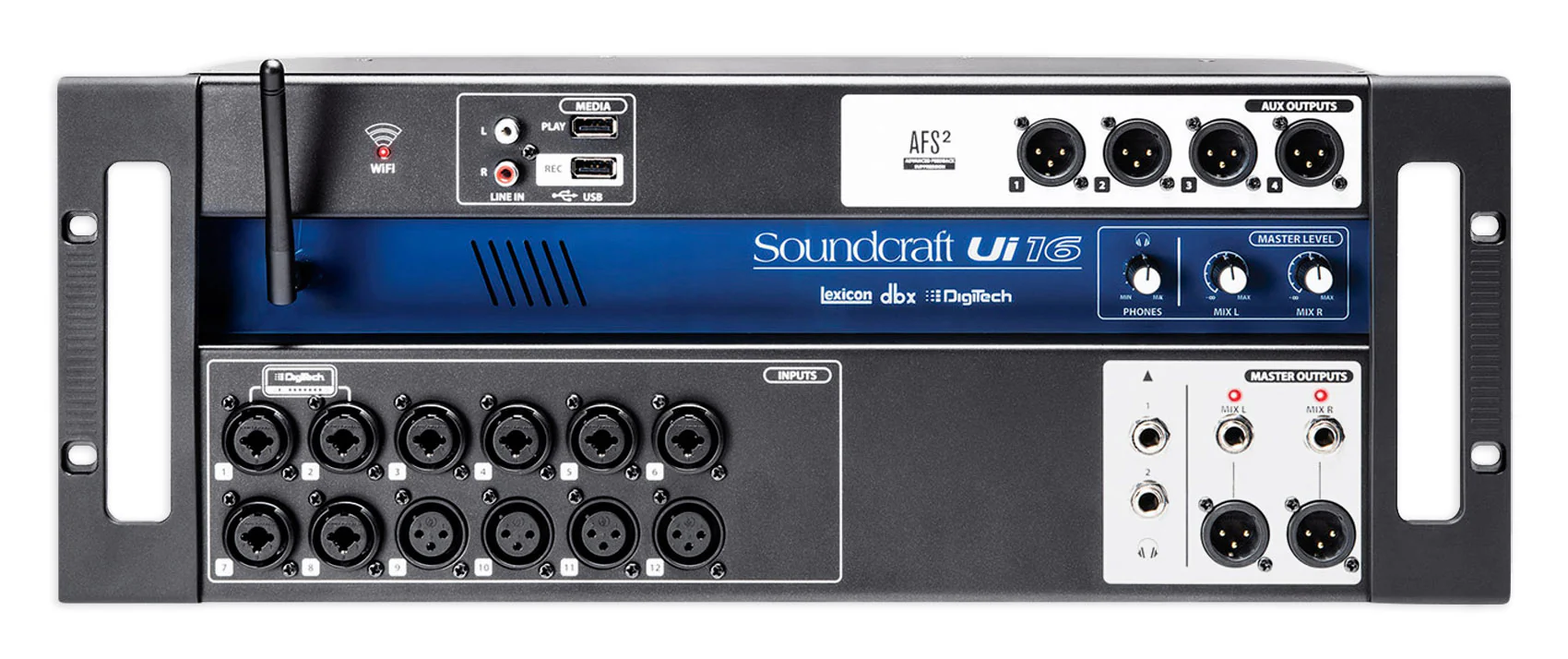 Soundcraft Ui16 16 Input Digital Mixer+Wifi+App Control+Recording+Rack Case Bag - Image 2