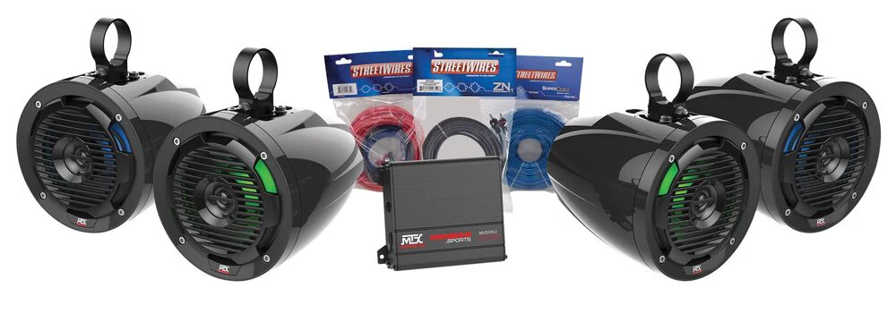 MTX UNI-2-ADDON UTV Amplifier+(4) 6.5" Roll Cage Speakers+Bluetooth Controller - Image 8