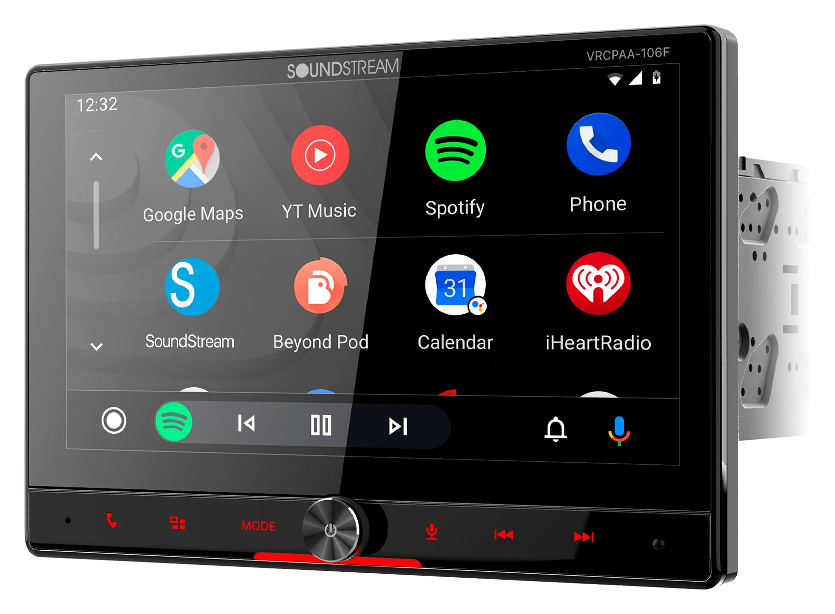 Soundstream VRCPAA-106F 10.6" Monitor Bluetooth/Carplay/Android Receiver+Camera - Image 12