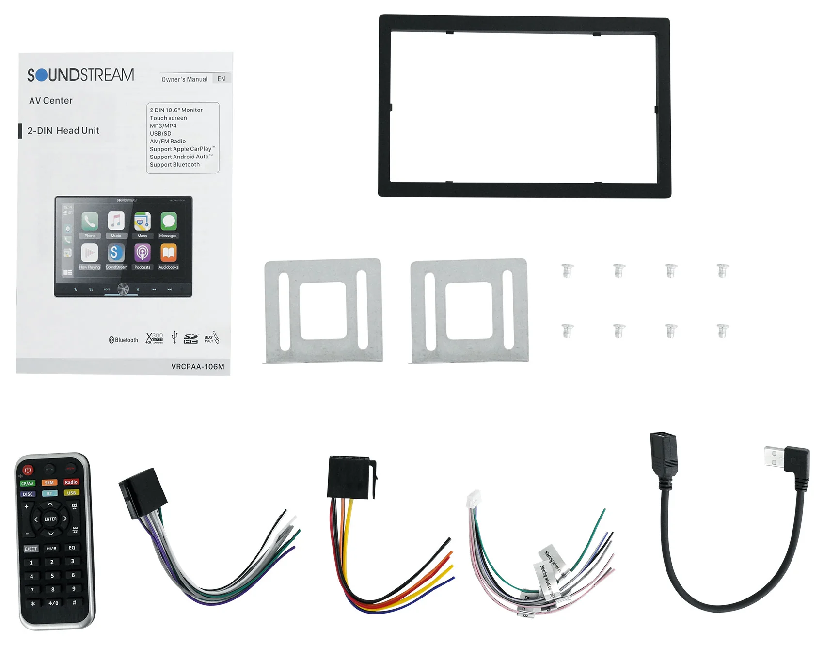 Soundstream VRCPAA-106M 10.6" Car Receiver Bluetooth/Carplay/Android+Backup Cam - Image 10