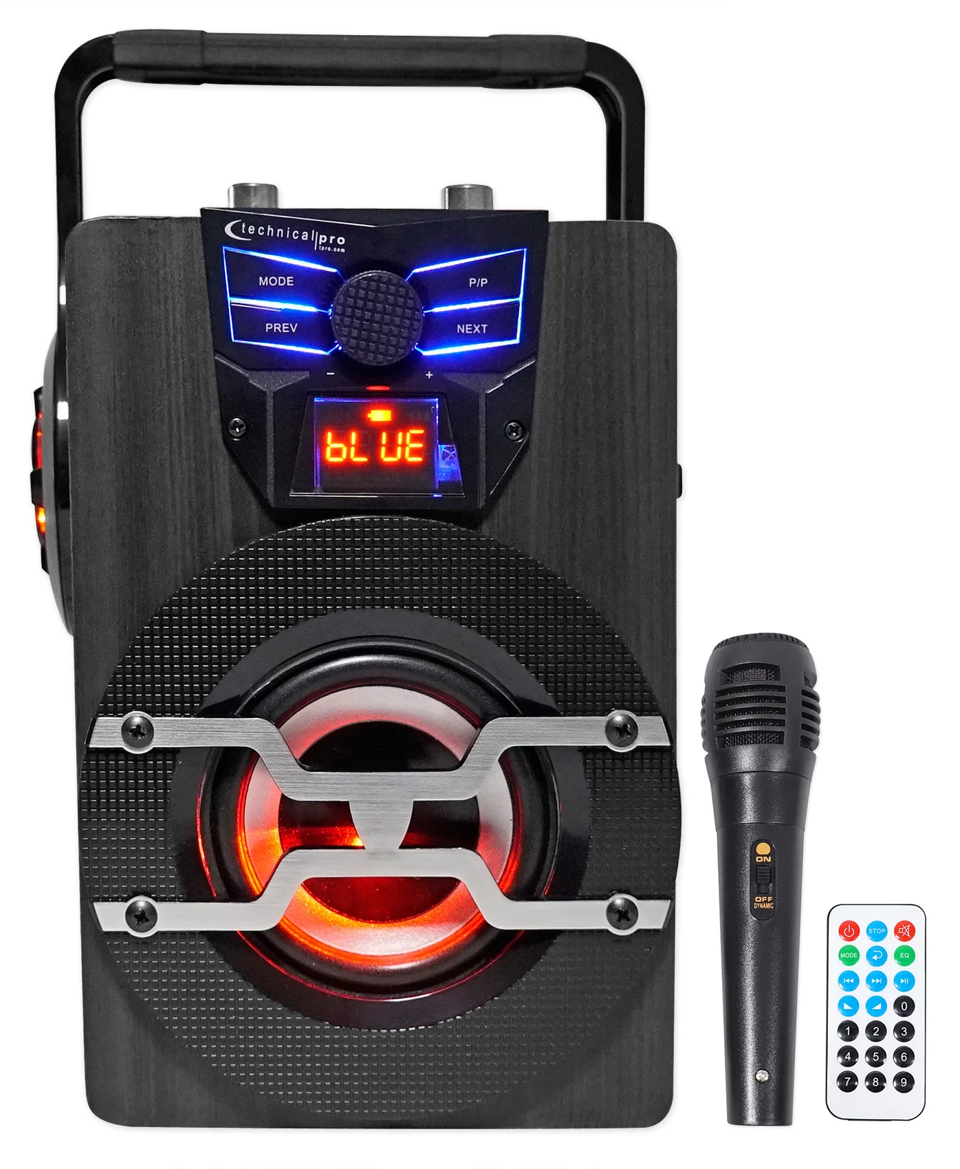 Technical Pro WASP420 Bluetooth Karaoke Machine System w/TV LED's Bundle with Mic & Stand - Image 10