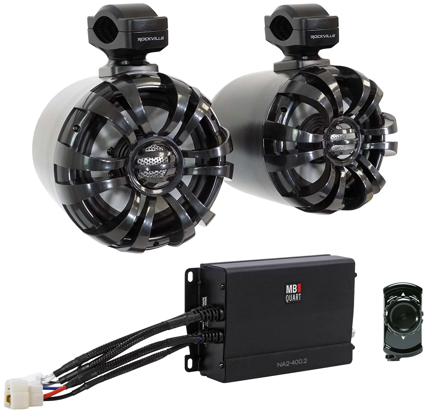 WB65 Black 2-Pack + NA2-400.2 Amplifier Bundle - Image 18