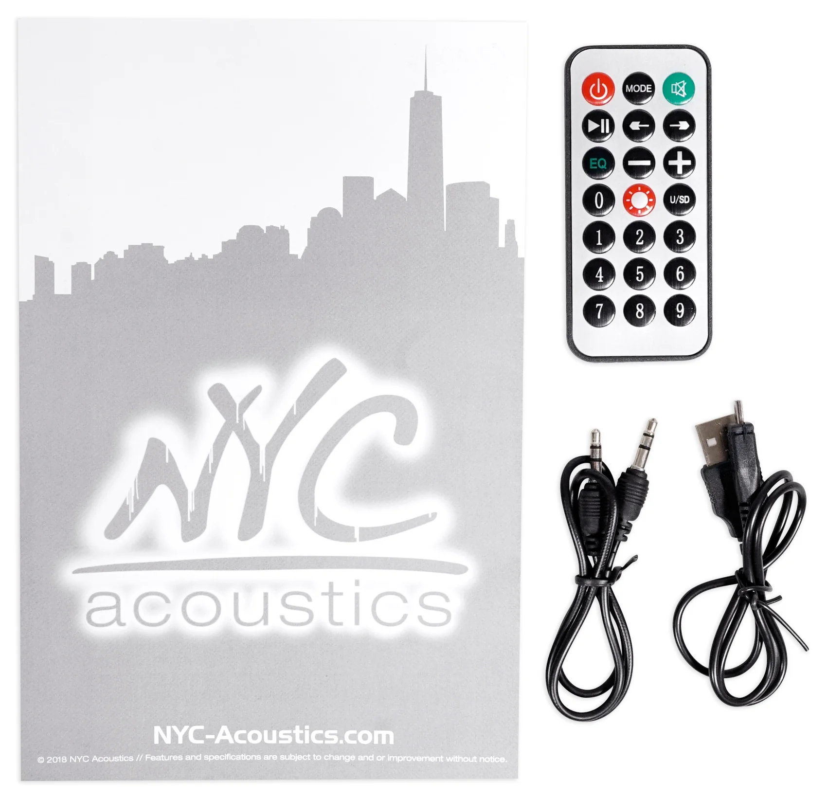 NYC Acoustics X-Tower Bluetooth Karaoke Machine System w/LED's+(2) Wireless Mics - Image 12