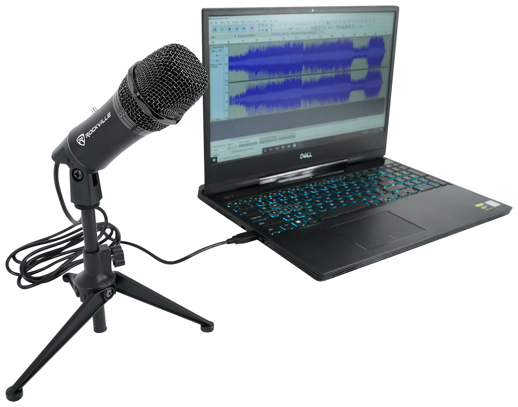 Rockville Z-Stream USB Microphone + RockPop Dual-Screen Filter Bundle - Image 4
