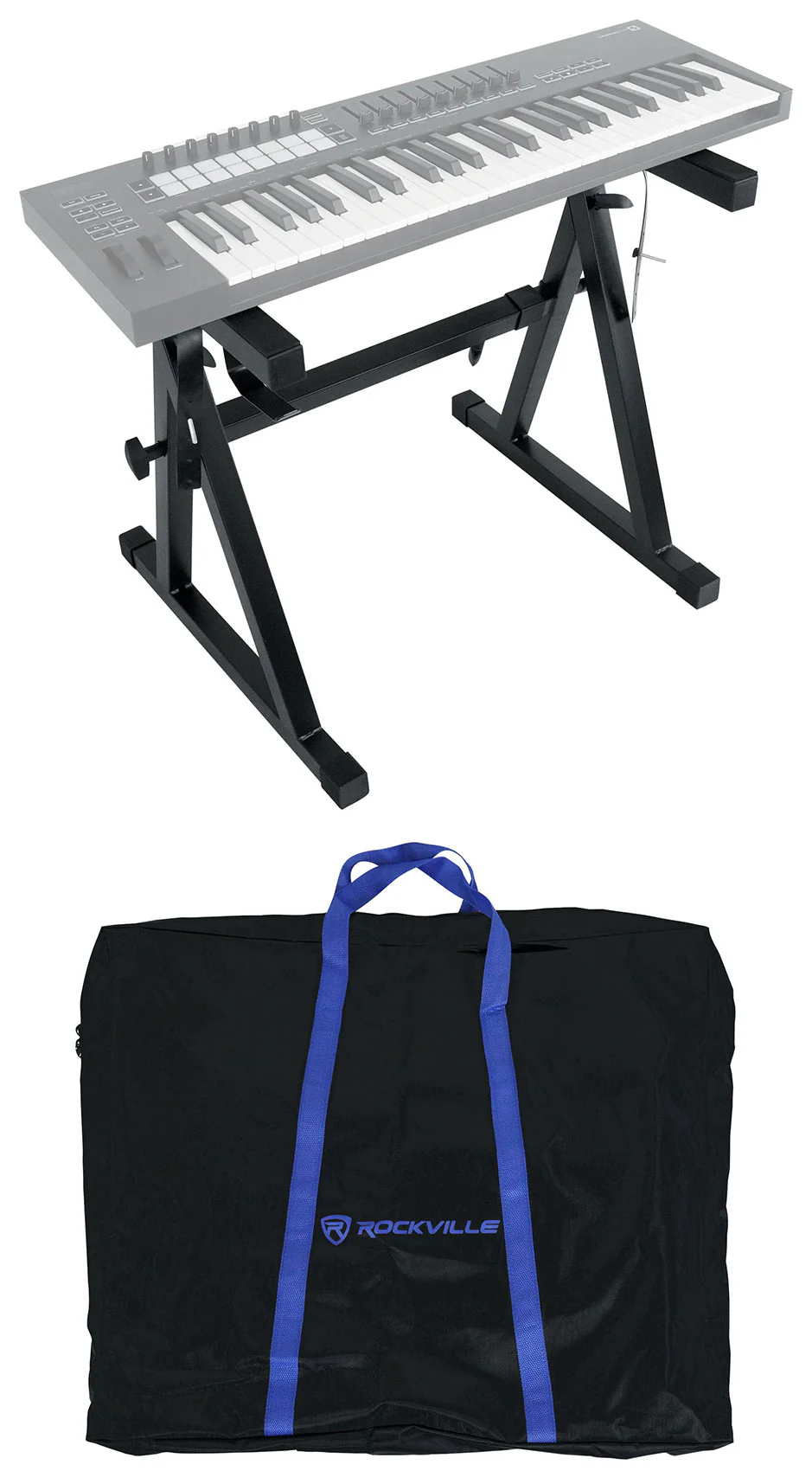 Rockville Z50 Keyboard Stand + KS1 DJ Shelf Bundle - Image 12