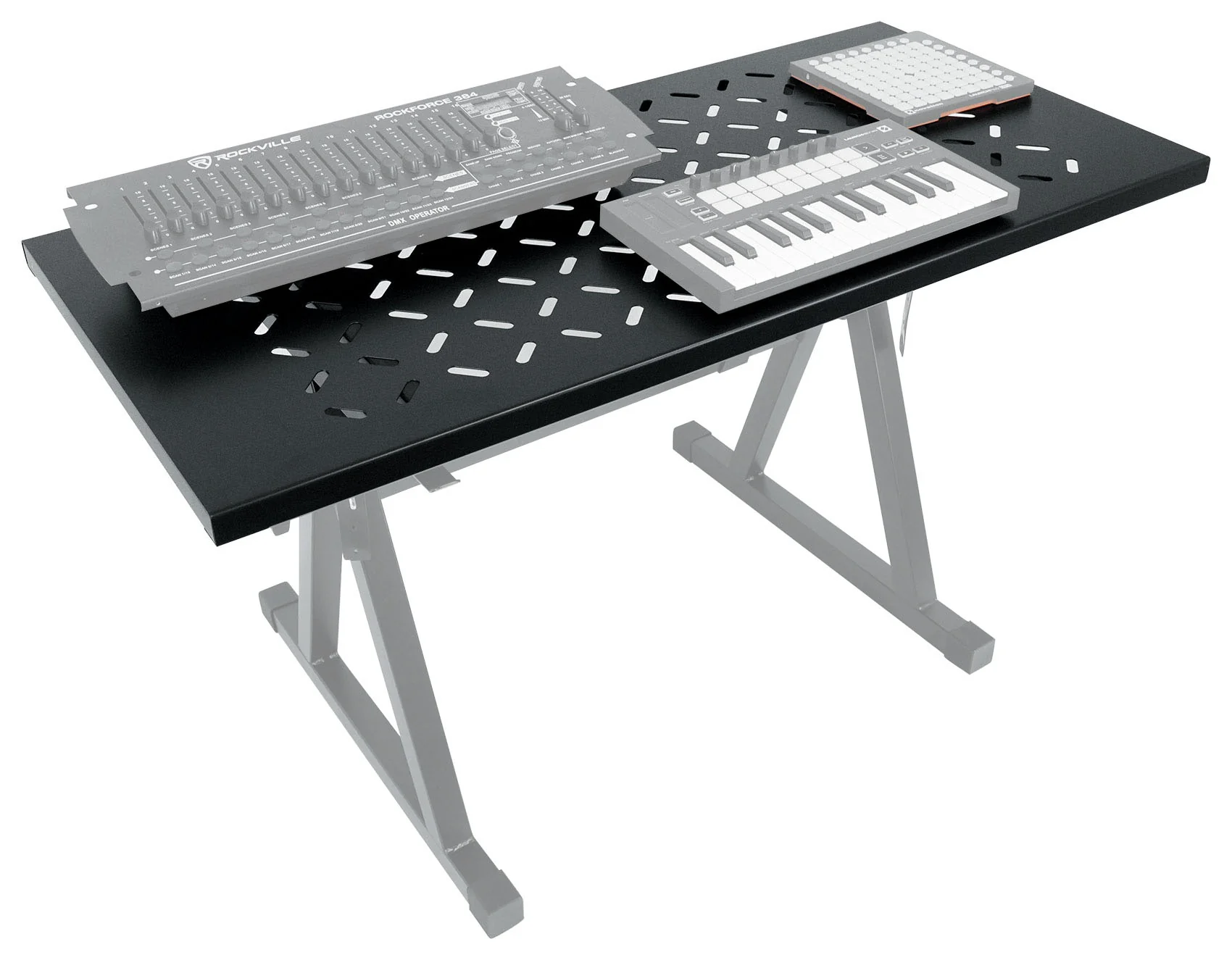 Rockville Z50 Keyboard Stand + KS1 DJ Shelf Bundle - Image 8